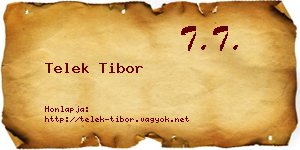Telek Tibor névjegykártya